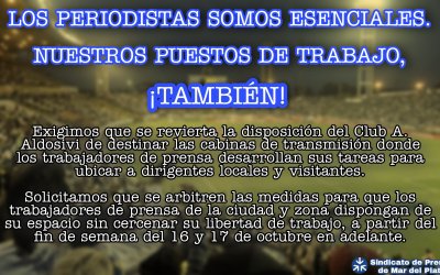 Los periodistas somos esenciales. Nuestros puestos de trabajo, también.